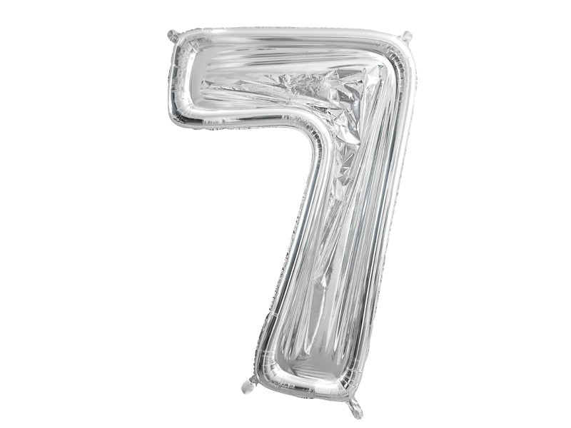 7 Jaar Ballon Frame Zilver 1,26m van Partydeco koop je bij Partywinkel