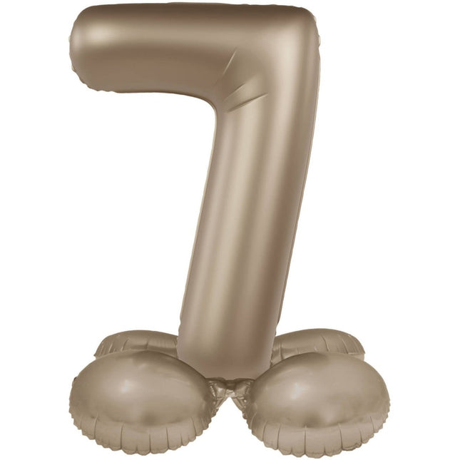 7 Jaar Cijfer Ballon Goud 72cm van Folat koop je bij Partywinkel