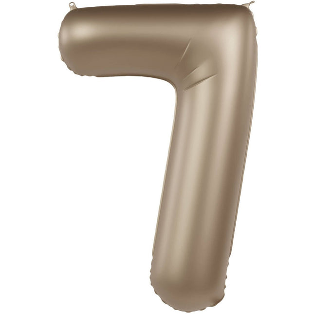 7 Jaar Cijfer Ballon Goud 86cm van Folat koop je bij Partywinkel