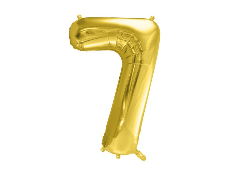 7 Jaar Cijfer Ballon Goud Leeg 72cm van Partydeco koop je bij Partywinkel