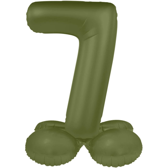 7 Jaar Cijfer Ballon Groen Mat 41cm van Folat koop je bij Partywinkel