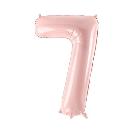 7 Jaar Cijfer Ballon Lichtroze Leeg 72cm van Partydeco koop je bij Partywinkel