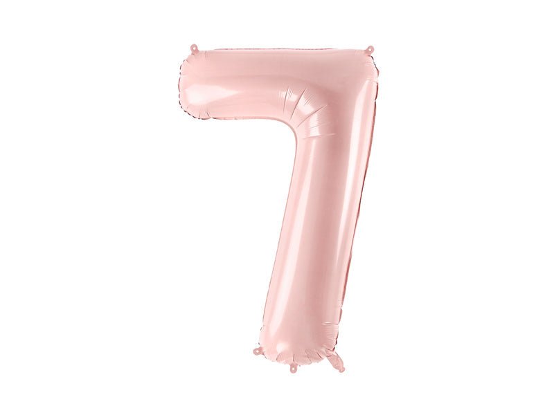 7 Jaar Cijfer Ballon Lichtroze Leeg 72cm van Partydeco koop je bij Partywinkel