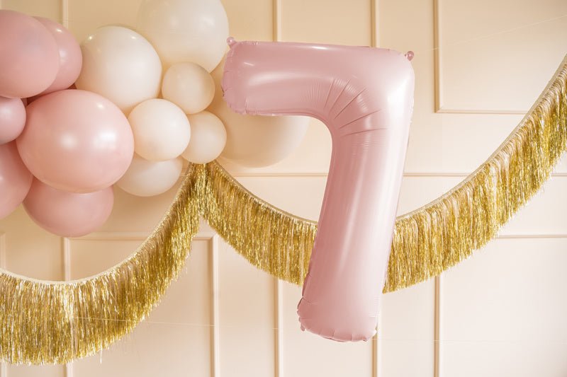 7 Jaar Cijfer Ballon Lichtroze Leeg 72cm van Partydeco koop je bij Partywinkel
