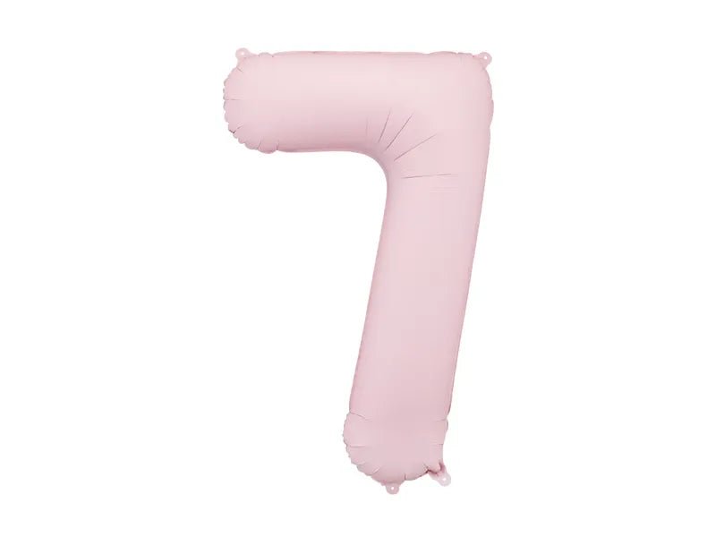 7 Jaar Cijfer Ballon Lichtroze Leeg 86cm van Partydeco koop je bij Partywinkel