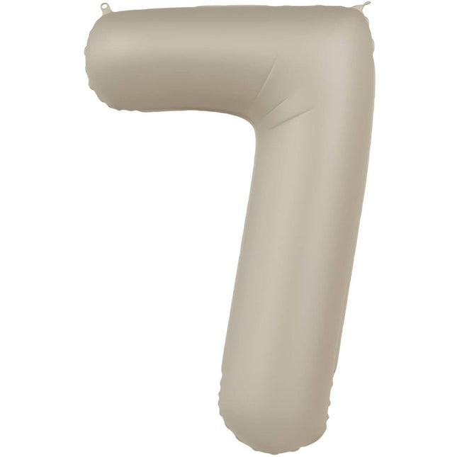 7 Jaar Cijfer Ballon Nude Mat 86cm van Folat koop je bij Partywinkel