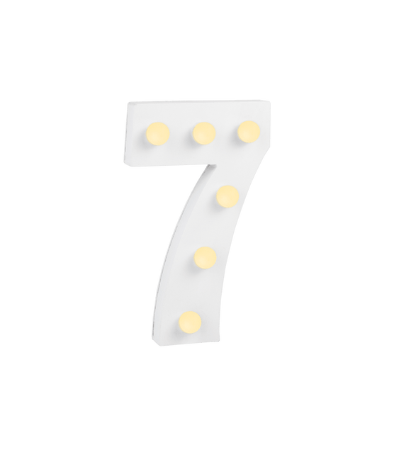 7 Licht Cijfer 16,5cm van Paper Dreams koop je bij Partywinkel