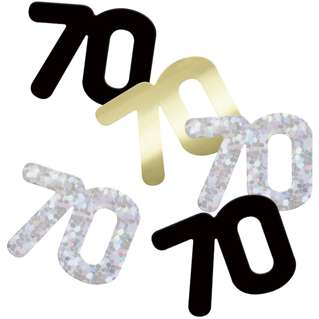 70 Jaar Confetti Zak 14gr van Unique koop je bij Partywinkel