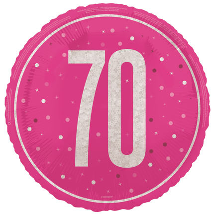 70 Jaar Helium Ballon Roze Leeg 45cm van Unique koop je bij Partywinkel