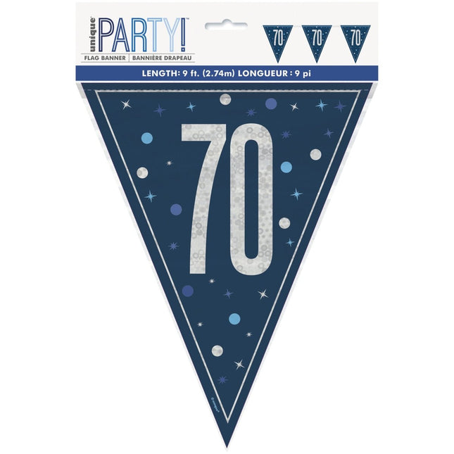 70 Jaar Slinger Blauw 2,5m van Unique koop je bij Partywinkel