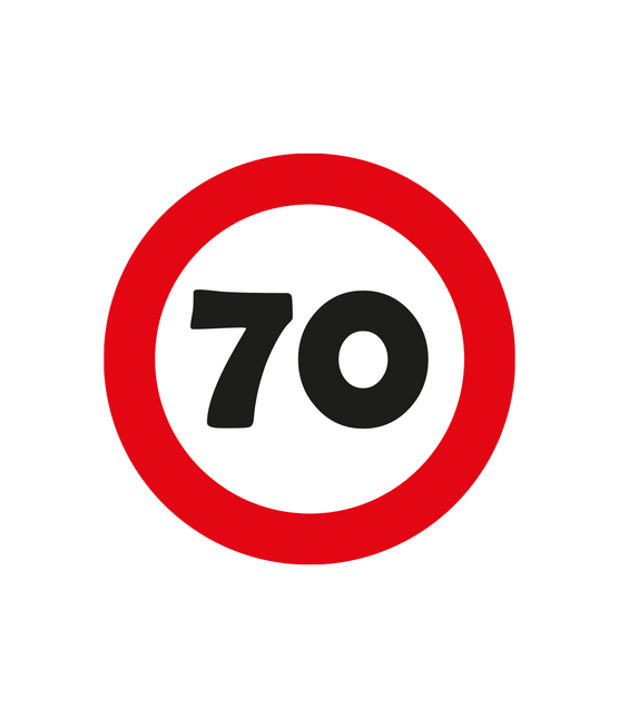 70 Jaar Tafelconfetti 2,5cm van Paper Dreams koop je bij Partywinkel