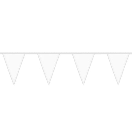 White polyester flag banner (26 x 18 cm) (6 m)