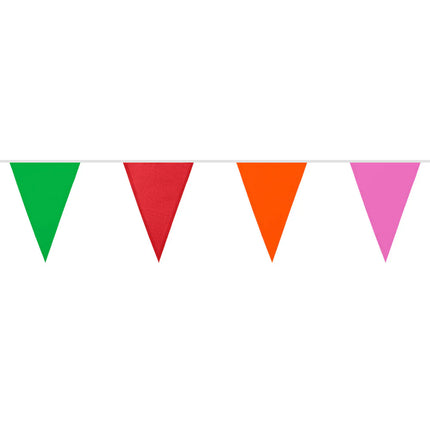 Multicolored polyester flag garland (26 x 18 cm) (6 m)