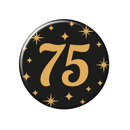 75 Jaar Button van Paper Dreams koop je bij Partywinkel