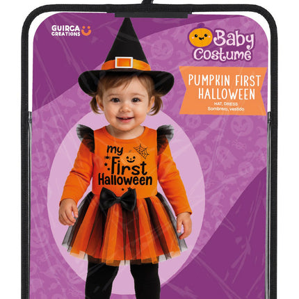 Halloween Costume: Black and Orange Baby Witch