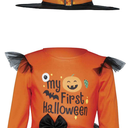 Halloween Costume: Black and Orange Baby Witch