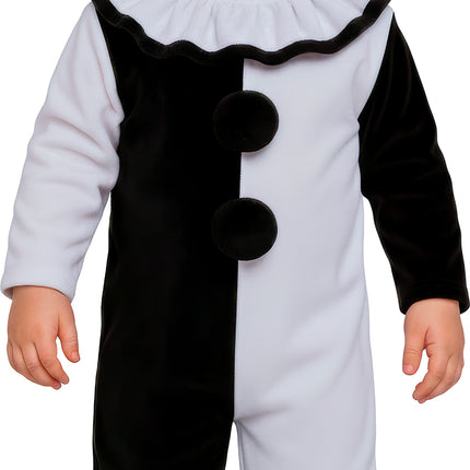 Black and White Baby Clown Halloween Costume