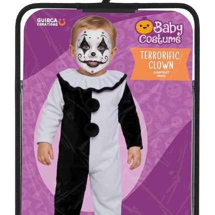Black and White Baby Clown Halloween Costume