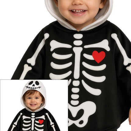 Halloween Baby Skeleton Poncho