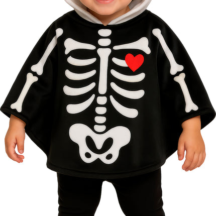 Halloween Baby Skeleton Poncho
