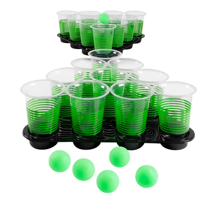 Beer Pong Deluxe Game Set (20 cups, 6 balls, 2 trays)