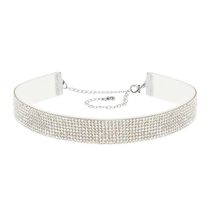 Crystal Silver Choker