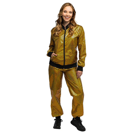 Disco Diamond Babe Gold Track Suit