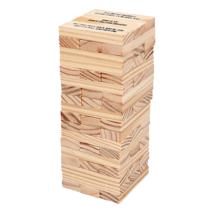 "Drinking Tower" Party Game Set (4 shot glasses, 54 wooden blocks)