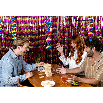"Drinking Tower" Party Game Set (4 shot glasses, 54 wooden blocks)