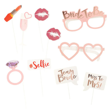 Set of 10 Photo Props: Bride-to-Be