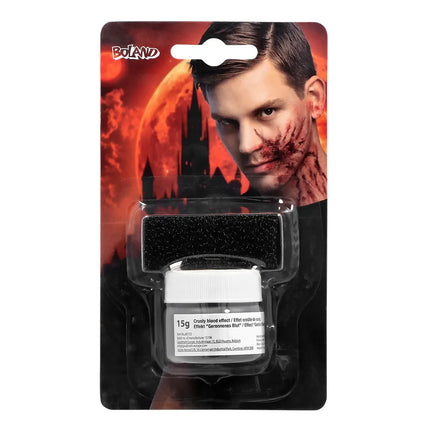 Crusty Blood Makeup Kit (dried fake blood and sponge)