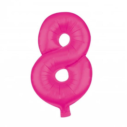 8 Cijfer Ballon Roze Leeg 85cm van VDV Benefit koop je bij Partywinkel