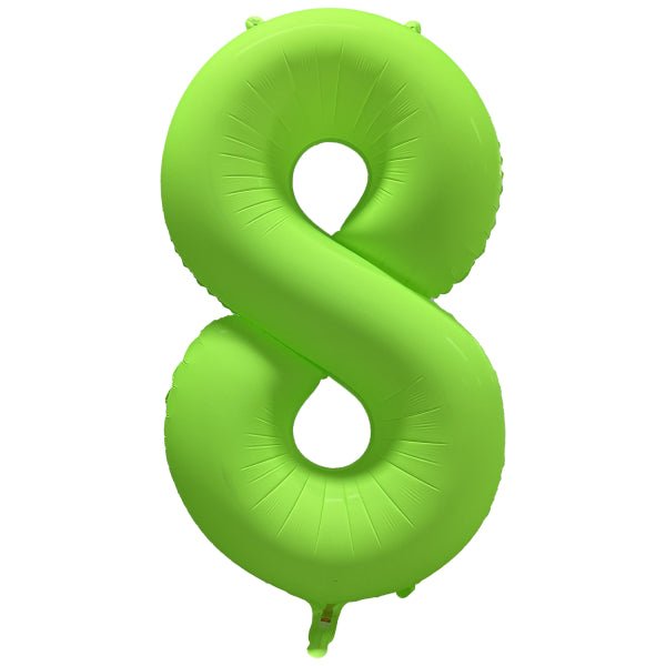 8 Jaar Cijfer Ballon Neon Groen Leeg 86cm van Riethmueller koop je bij Partywinkel