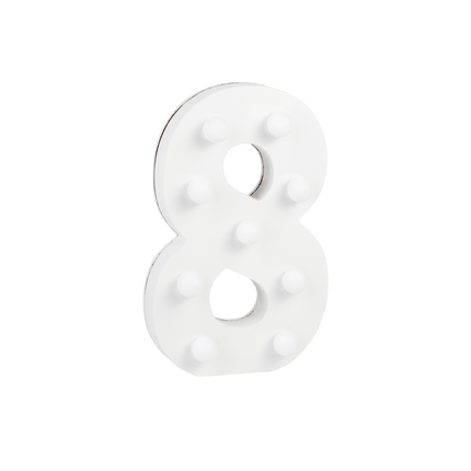 8 Licht Cijfer 16,5cm van Paper Dreams koop je bij Partywinkel
