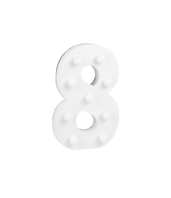 8 Licht Cijfer 16,5cm van Paper Dreams koop je bij Partywinkel
