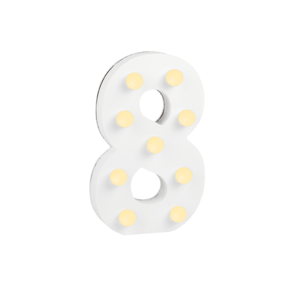 8 Licht Cijfer 16,5cm van Paper Dreams koop je bij Partywinkel