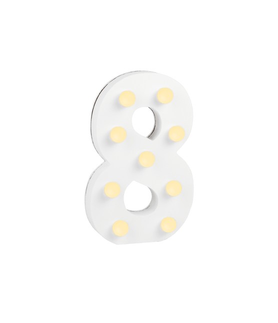 8 Licht Cijfer 16,5cm van Paper Dreams koop je bij Partywinkel