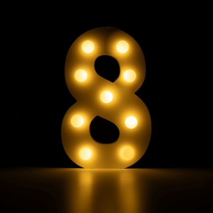 8 Licht Cijfer 16,5cm van Paper Dreams koop je bij Partywinkel