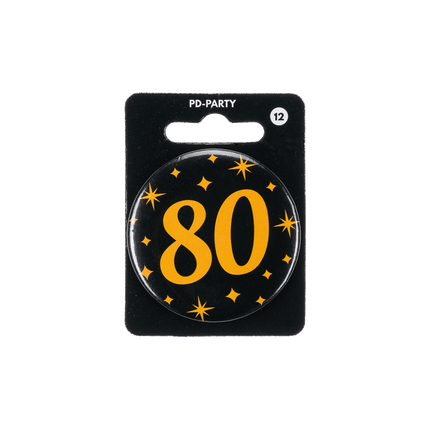 80 Jaar Button van Paper Dreams koop je bij Partywinkel