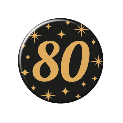 80 Jaar Button van Paper Dreams koop je bij Partywinkel