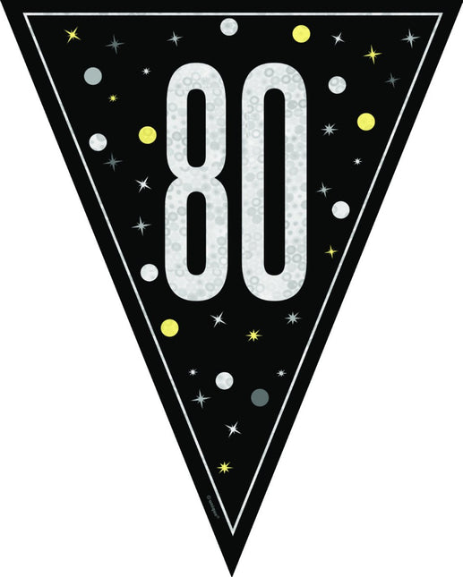 80 Jaar Vlag 2,74m van Unique koop je bij Partywinkel