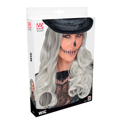 Halloween Wig, Light Gray