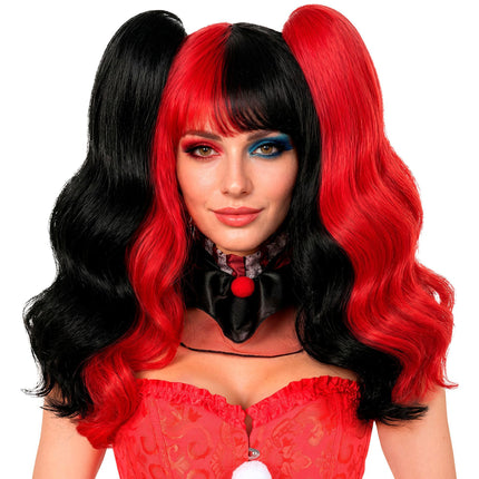 Halloween Harlequin Wig with Hair Extensions