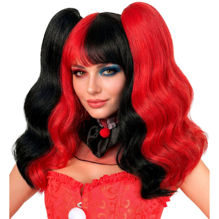 Halloween Harlequin Wig with Hair Extensions