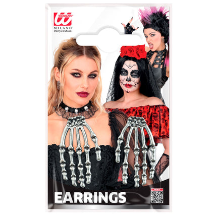 Halloween Skeleton Hand Earrings