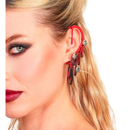 Halloween Fake Piercing Ear Cuff Blood
