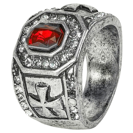 Halloween Ring with Red Gemstone