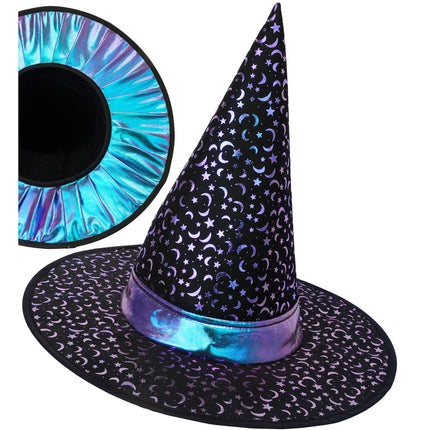 Halloween Witch Hat for Kids with Stars and a Moon