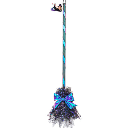 Halloween Witch's Broom with Stars and Moon, 85 cm
