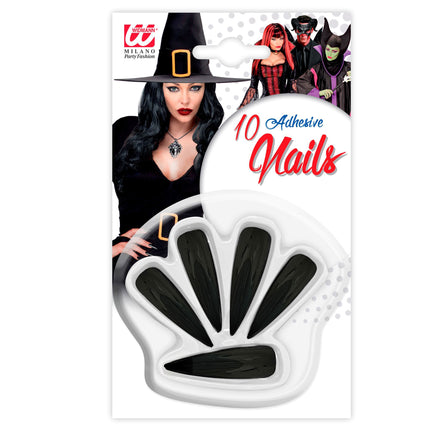 Halloween Nail Stickers, Black, 10-Pack